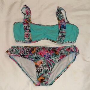Raisins Tropical Print Bikini Set size 12